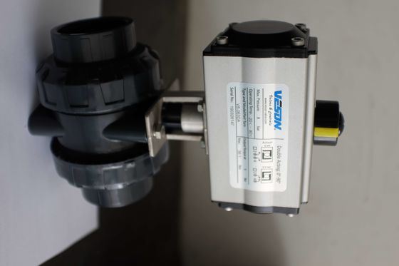 Scotch Yoke Pneumatic Actuator with ISO5211 and DIN3337 Standard Alloy Steel Slide Block for 2-8 Bar Operating Pressure