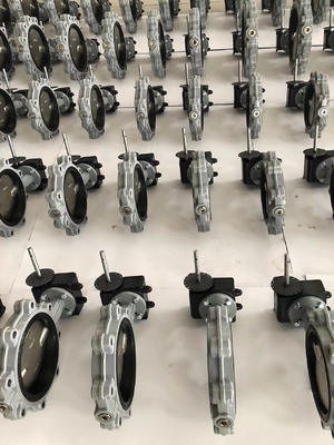 PFA bekleed en PTFE bekleed boterventiel BFV Flanged Type Wafer Butterfly Valves Pneumatic On Off Valve