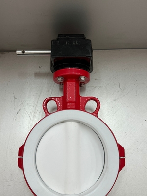 PFA bekleed en PTFE bekleed boterventiel BFV Flanged Type Wafer Butterfly Valves Pneumatic On Off Valve