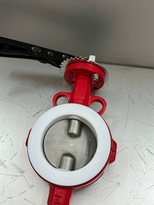 PFA bekleed en PTFE bekleed boterventiel BFV Flanged Type Wafer Butterfly Valves Pneumatic On Off Valve