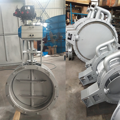 Pneumatische actuator bediende demper Hoogtemperatuur vlinder demper gemotoriseerde vlinder demper