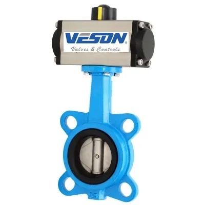 Pneumatische vlinderklep met EPDM-zegel Middendruk Lug Support Air Actuated Lug Butterfly Valve