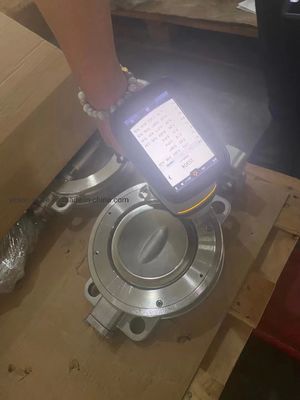 Pneumatische vlinderklep flenstype metalen zitting hoge druk