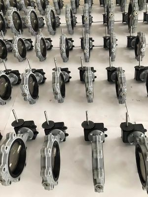 Vlinderklep type 150lb met nokken, met aluminium bronzen schijf