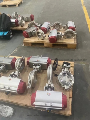 HP-serie roestvrij staal pneumatische vlinderklep 2-24 inch