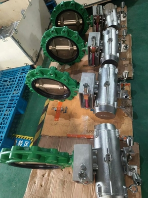 Pneumatische klep vlinder klep aluminium brons EPDM zegel 2-24 inch