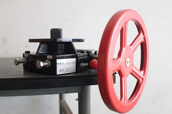 Handwiel-bediende handmatige override-tandwielkast met dubbelwerkende aluminium constructie voor pneumatische actuatoren