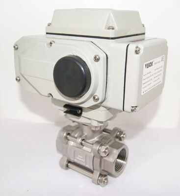 Elektrisch aangedreven kogelklep met 3-pc-screwend einde, PN1.0-32.0MPa drukclassificatie en ISO5211 standaardconformiteit