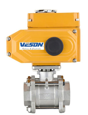Elektrisch bediende kogelkraan met 60 Nm uitgangskoppel, IP67 behuizing en aluminiumlegering behuizing voor gemotoriseerde klepapplicaties