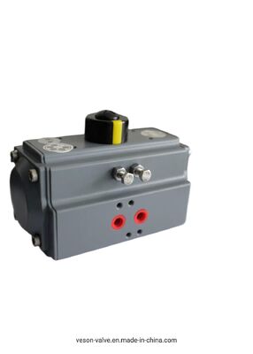 Hard geanodiseerd aluminium pneumatische actuator met ISO5211 & DIN3337 standaard en slagverstelling ±5°
