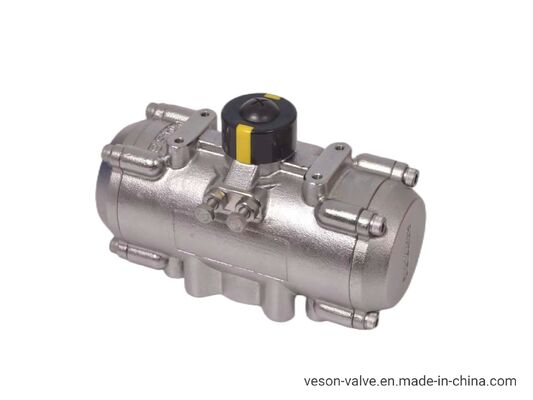 Roestvrijstalen corrosiebestendige pneumatische actuator met hard geanodiseerd aluminium rek-pinionontwerp