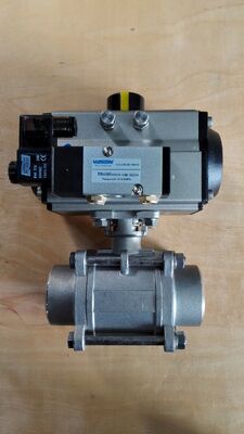 Hard geanodiseerd aluminium pneumatische actuator met ISO5211 & DIN3337 standaard en slagverstelling ±5°