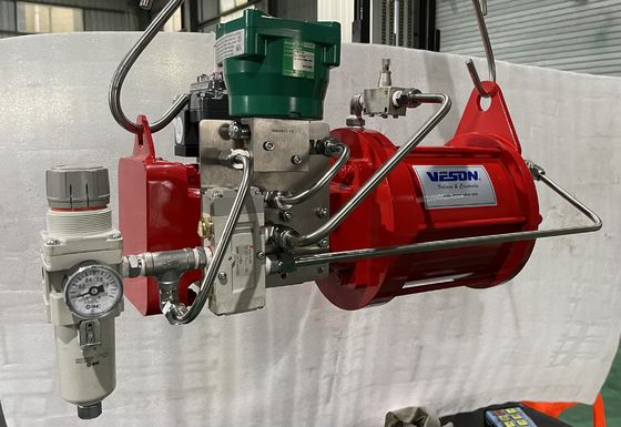 Pneumatische actuator van pijpleidingskleppen Metalen gezette kogelkleppen Veer terug Pneumatische actuator VSF serie