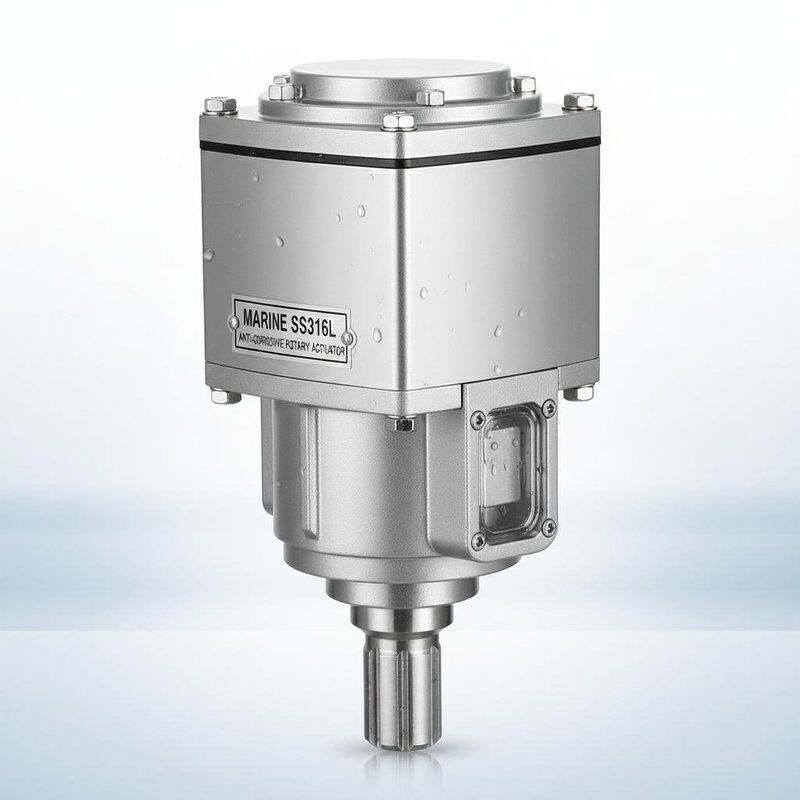 Marine SS316L Quarter-Turn Actuator for Desalination Plants | Anti-Corrosive Rotary Actuator for Sea Water Ball Valves
