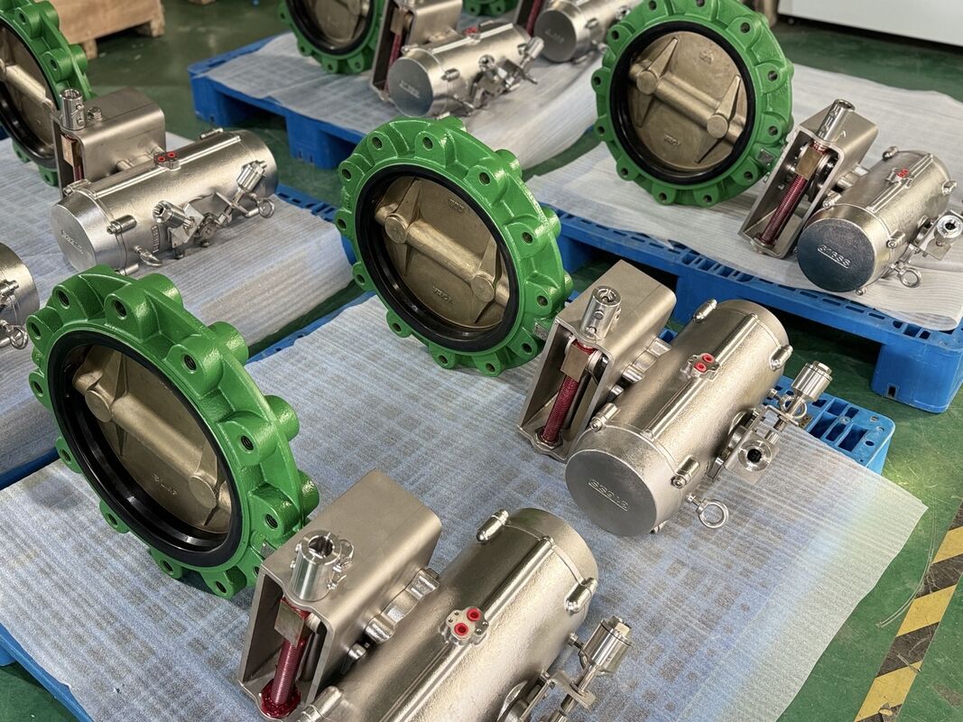 Pneumatisch aangedreven vlinderkleppakket van maritieme kwaliteit, gecertificeerd met ABS-certificaat anti-corrosiecoating
