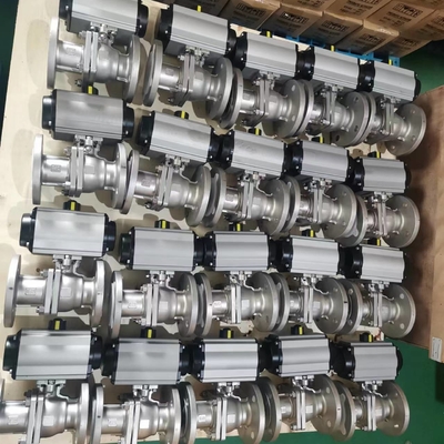 Geanodiseerde Contactdooslas Pneumatisch van Klep met Horizontale Pneumatische Actuators van Grensschakelaars