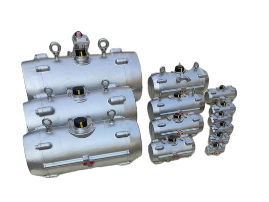 Industriële automatisering Pneumatisch rek en pinion actuator voor rotatiehoek 0-90 graden