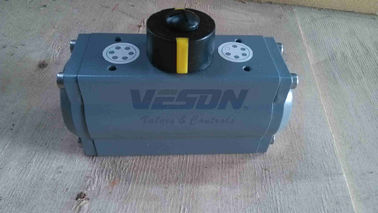 PTFE/Teflon bedekte Pneumatische Rek en Pignon Roterende Actuators met een laag 2~8 Bar Werkdruk