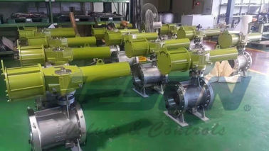 OEM het Schotse Juk Pneumatische Actuator het Type van de Lenteterugkeer Materiaal van de Aluminiumlegering