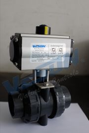 Van de de Kogelklep Roterende Pneumatische In werking gestelde Kogelklep van de aluminiumlegering de Pneumatische Klep van pvc UPVC