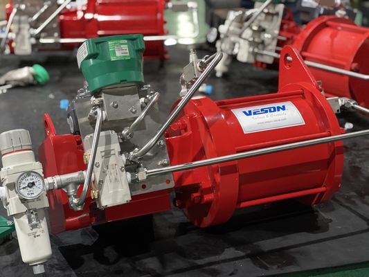 Kleppen van Gietijzer de Dubbelwerkende Schotse Yoke Pneumatic Actuator Rotary For